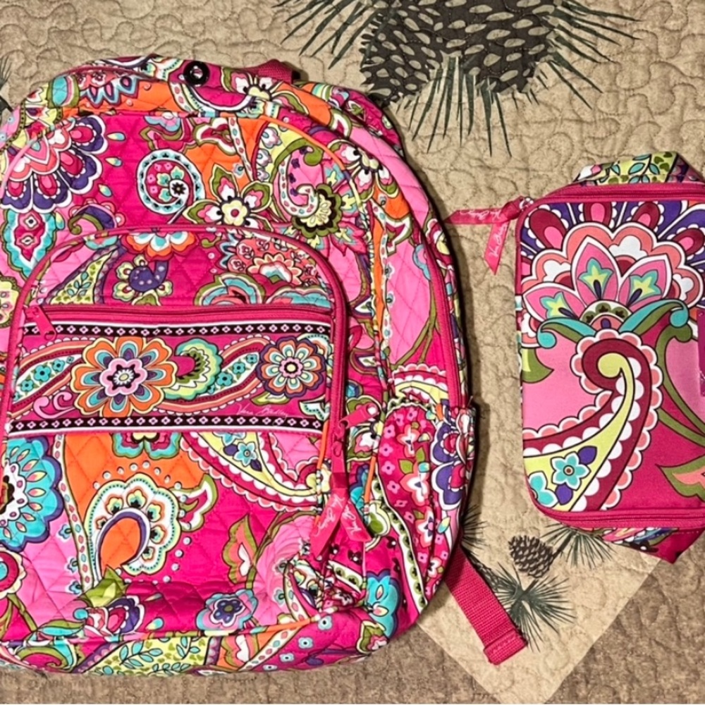 Bright and beautiful Vera Bradley Back Pack and lunch tote.